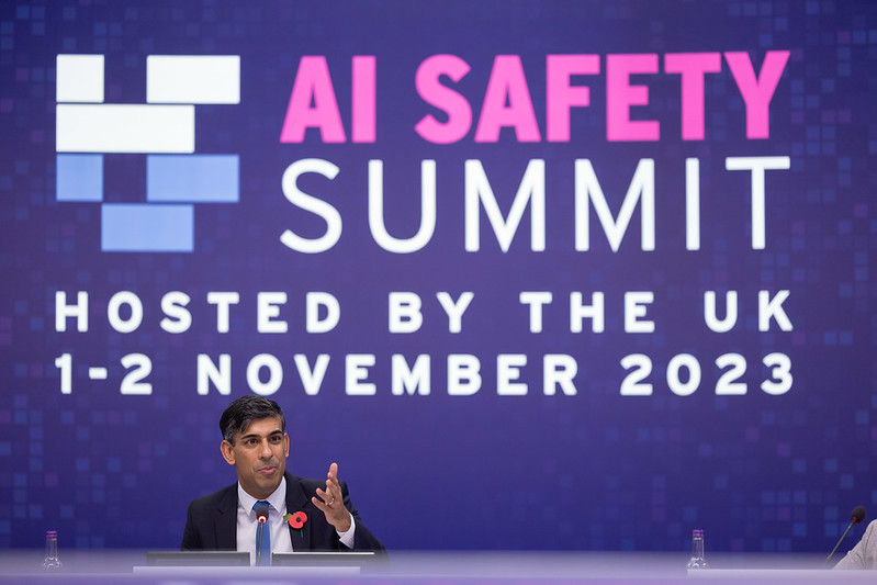 Prime Minister Rishi Sunak at the AI Safety Summit.