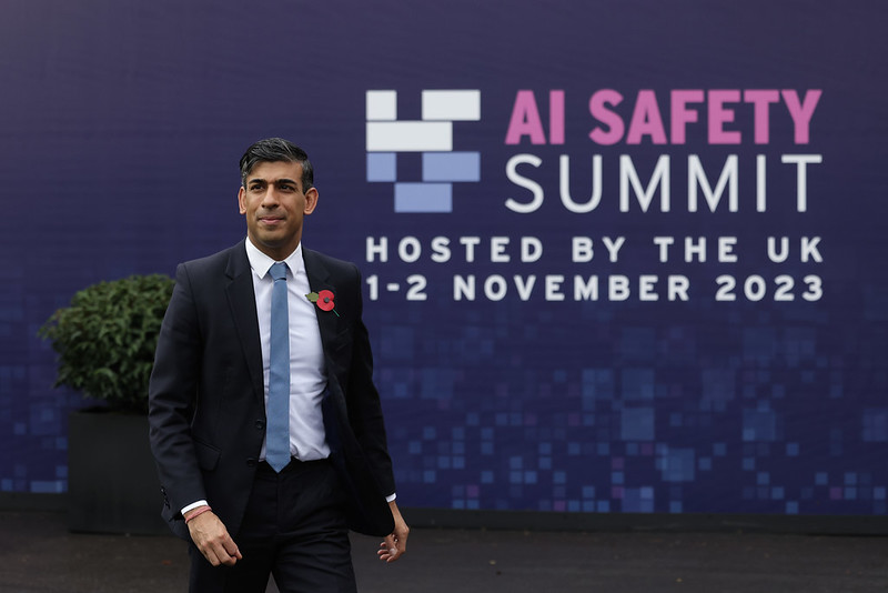 Prime Minister Rishi Sunak at the AI Safety Summit. 